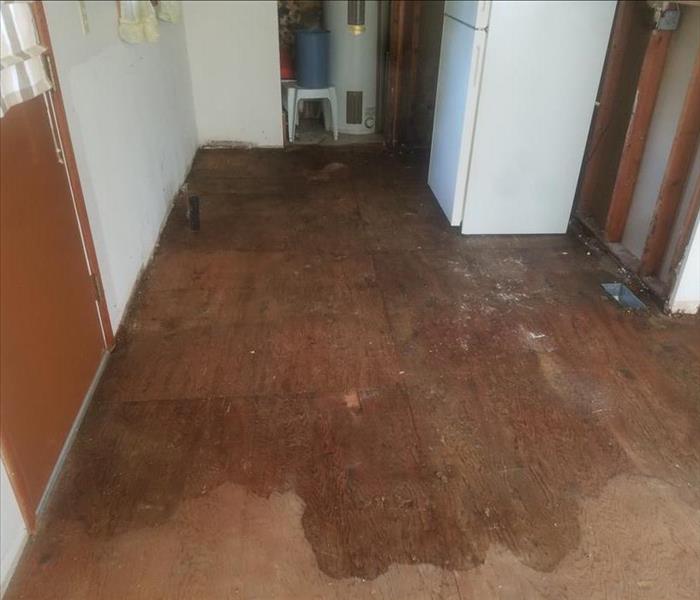 Water on the floors of a home